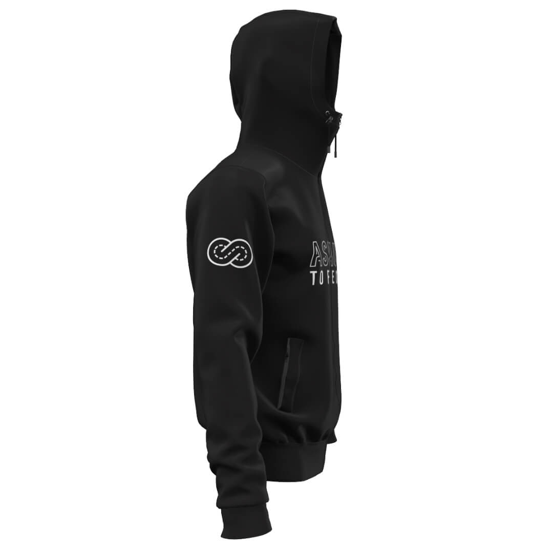 Felpa con cappuccio dopo gara ATF Racing Team Black